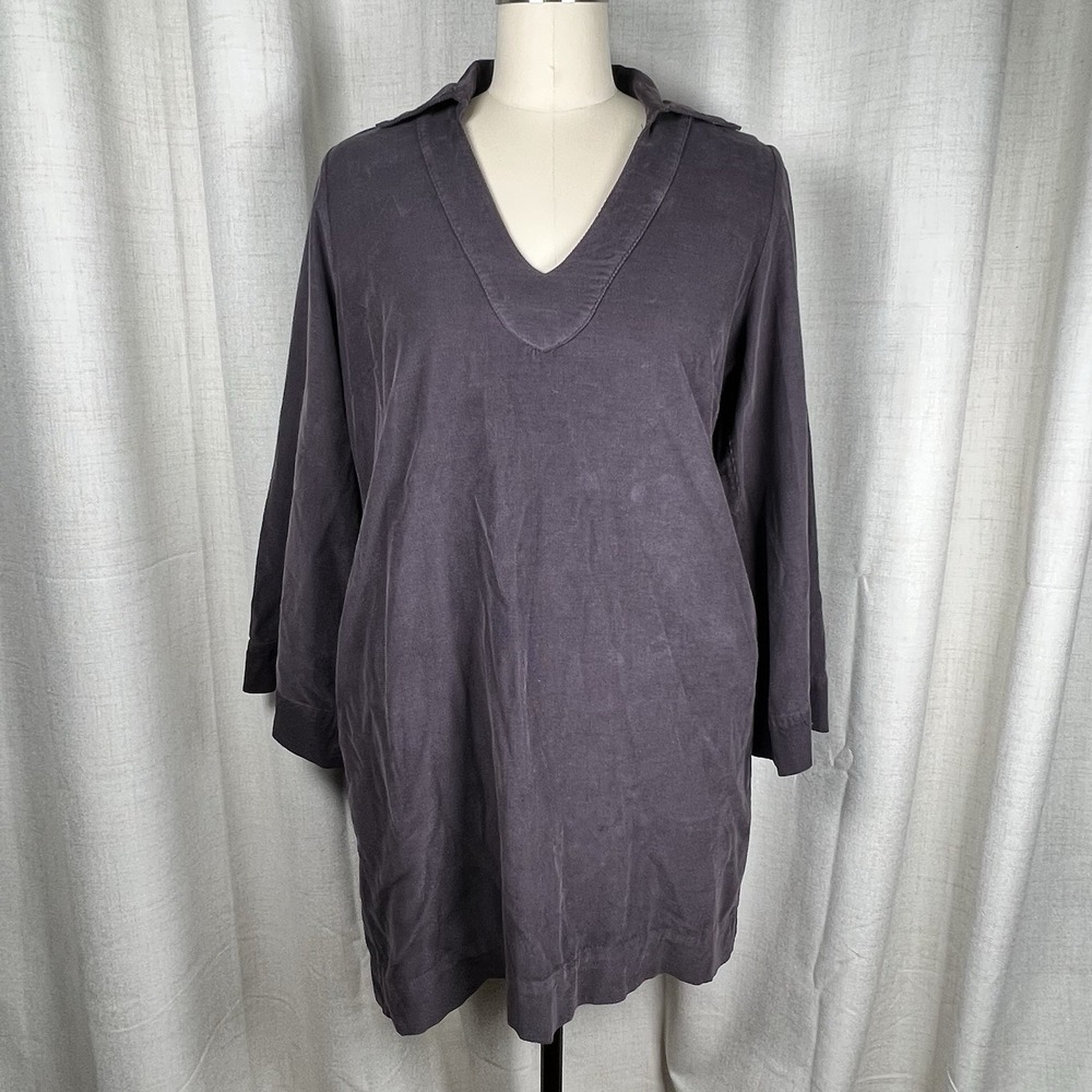 NEW! Stark X Harper Corduroy Mini Dress Cotton Purple Sz Large Minimalist